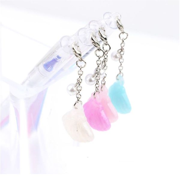 

2pcs colorful gradient fish tail shell erasable gel pen for school n0hc