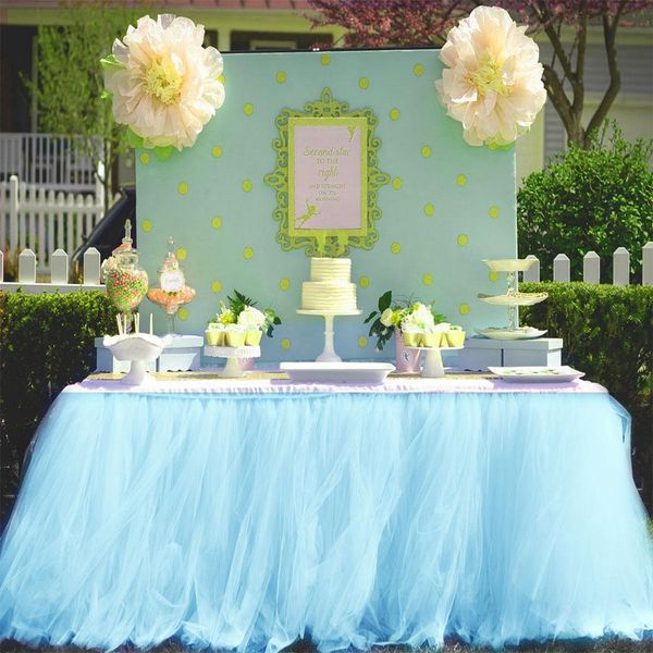 

asypets 80 * 91.5cm table skirt cover for wedding birthday party home decoration -30
