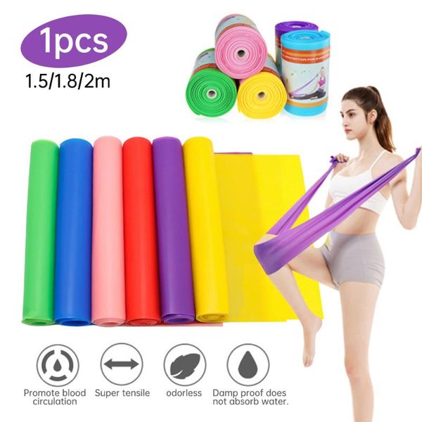 

yoga pilates stretch resistance band exercise fitness band training elastic exercise fitness rubber 150cm/200cm natural rubber