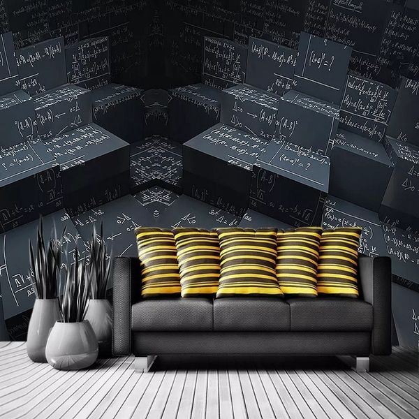 

custom large mural 3d wallpaper modern creative 3d expansion space mathematical formula genius tv wall decor deep 5d embossed