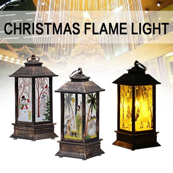 

flame light street lamp christmas santa claus candlestick plastic creative beautiful home decoration gift hanging party xmas
