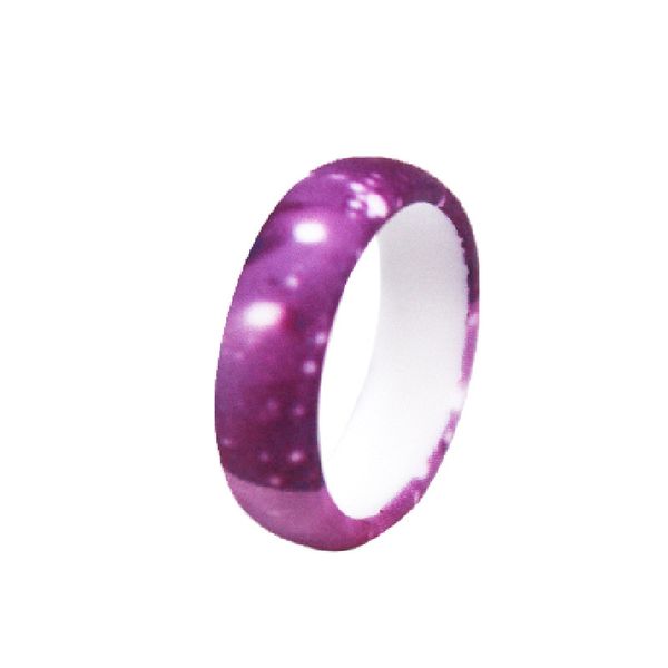 

star series 5.7 mm wide europe and america women's sports silica gel ring silica gel ring color, Silver