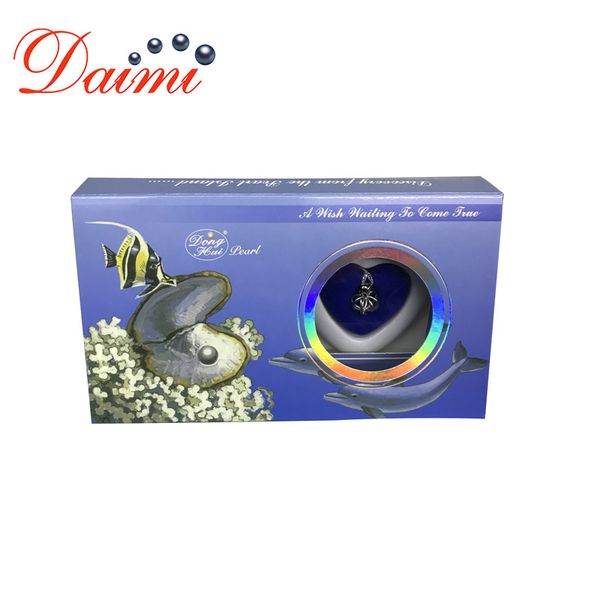 

dmwb003 boxes pearl pendant necklace natural mussel beads for mother's day gift, Silver