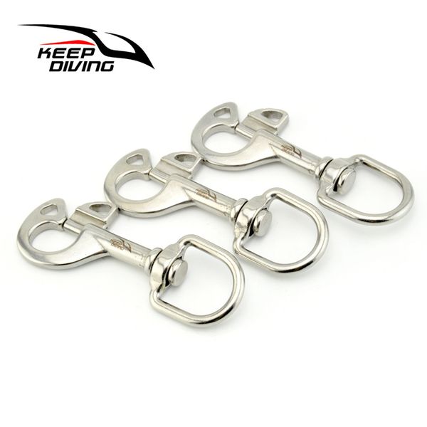 

keep diving 3 pcs 316 stainless steel scuba diving double ended hook bcd chioce snap bolt kit quick draw