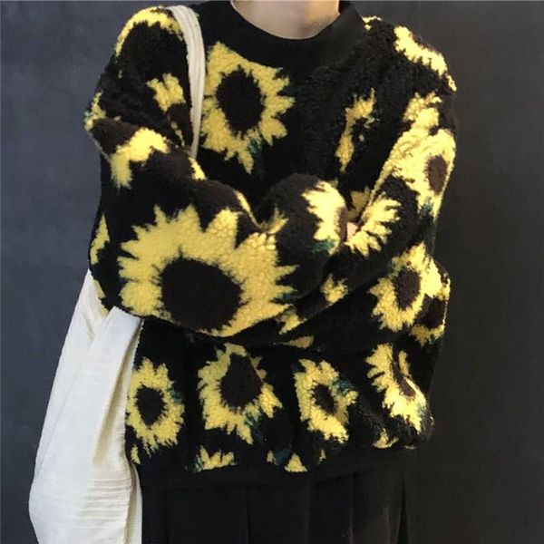 

sunflower sweatshirt women long sleeve o-neck letter print loose pullovers winter female harajuku top, Black