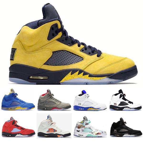 

2019 new jumpman michigan fab 5 inspire basketball shoes mens 5s trophy room laney psg wings designer sport sneaker