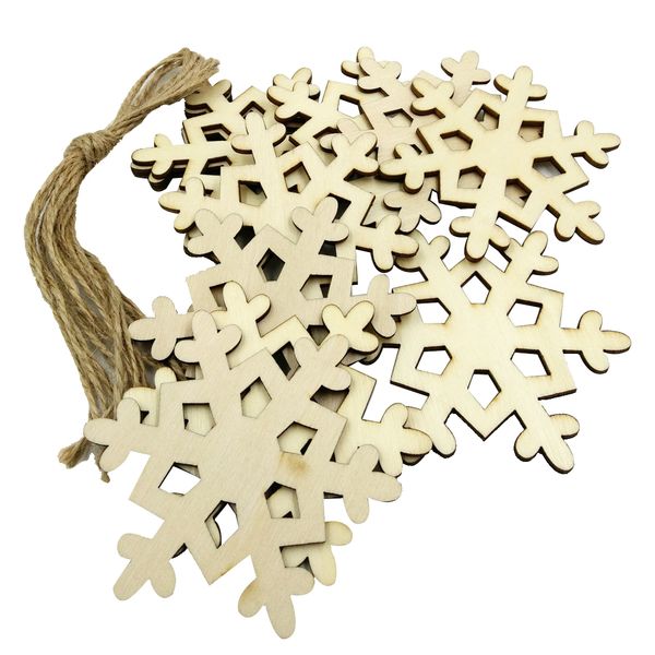 

деревянные снежинка подвески украшение xmas tree скрапбукинг ремесла украшения