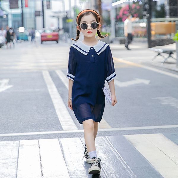 

4-12 years girls dress fashion college style big girl dress summer kids clothing children 2020 new arrival, Red;yellow