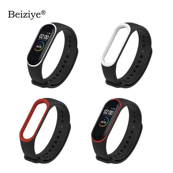 

xiaomi mi band 4 watch strap colorful silicone sports bracelet for xiaomi mi band 4 smart wristband replacement accessories, Black;brown