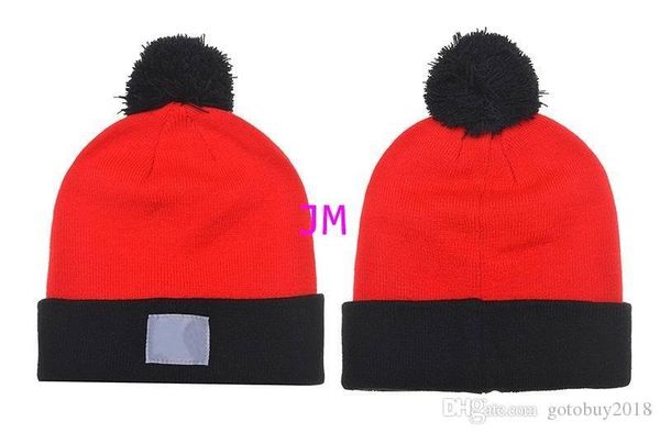 

2019 luxury fashion knitting cotton hats wool hair ball with strips orange beanie cap women's men winter confortable warm, Blue;gray
