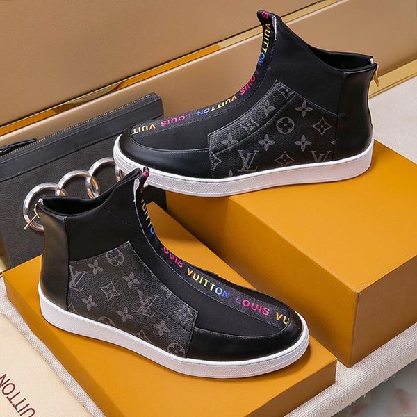 

fashion boots shoes mens zipper luxury bottes chaussures pour hommes mens fashion shoes footwear zapatos de hombre high casual shoes m23, Black