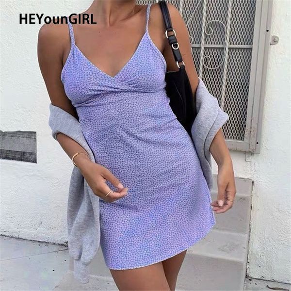 

heyoungirl summer floral print dress women casual bodycon spaghetti strap dresses ladies deep v neck sleeveless mini dress beach, Black;gray
