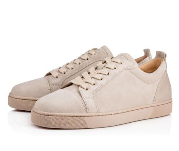 

factory price classic red bottom low sneakers beige suede junior men's flat shoes,famous brand red sole young man fashion skate shoe, Black