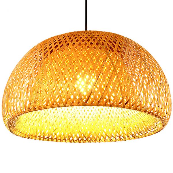 

new chinese bamboo weaving bamboo nest nest antique pendant light e27 lamps lanterns living room l restaurant aisle lamp