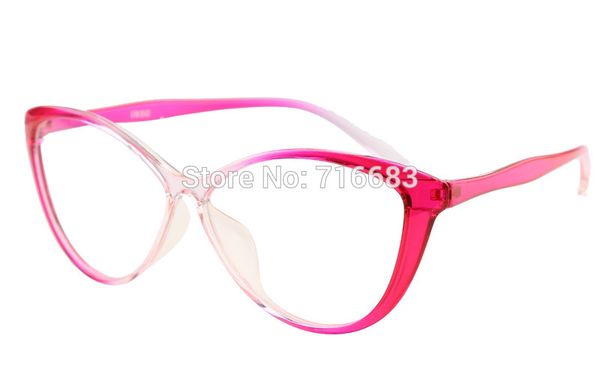 

fashion ladies women vintage cat eye full rim clear lens eyeglass multi black blue frame eyewear glass prescription tr90, Silver