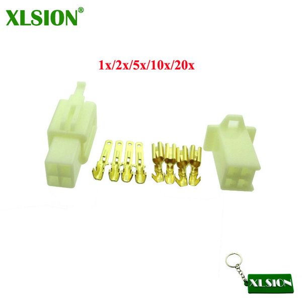 

xlsion 4 pins electrical wire connector terminal harness plug socket for dirt pocket mini bike go kart atv quad scooter motor