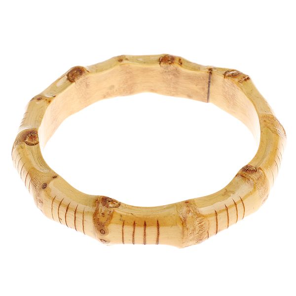 

novelty retro natural bamboo root bangle simple rustic rural style bracelet, Golden;silver