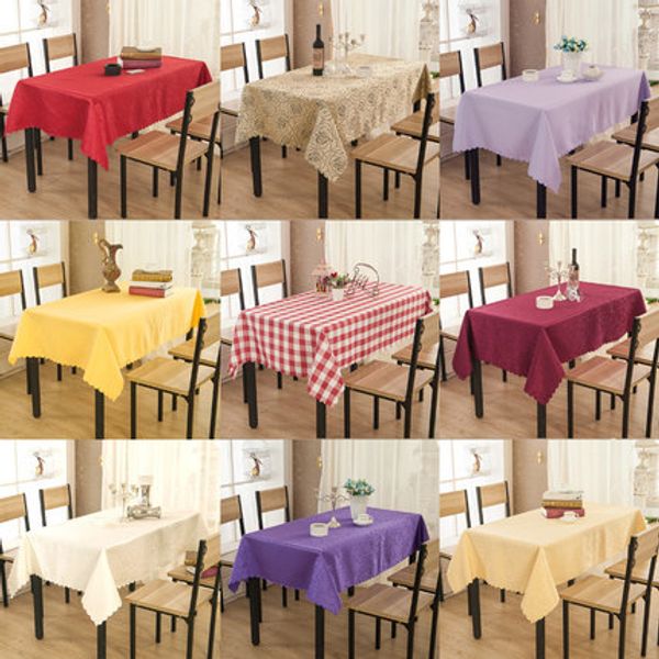 

бесплатная доставка полиэстер прямоугольник партия крышка стола красный пасторальный пикник плед скатерть для дома стойкая столовая