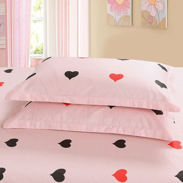 

cartoon pink pillowcase 100% cotton good quality soft pillowcover 2pcs 48*74cm 30*50cm pillowslip 70*70cm ru family pillowcase pillow case