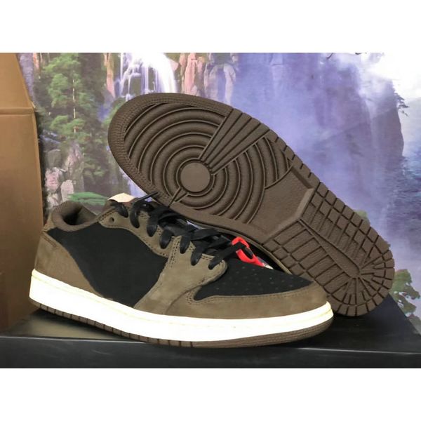 

travis scott 1 low og sp cactus jack designer man basketball shoes 1s black sail dark mocha university red fashion trainers cq4277-001