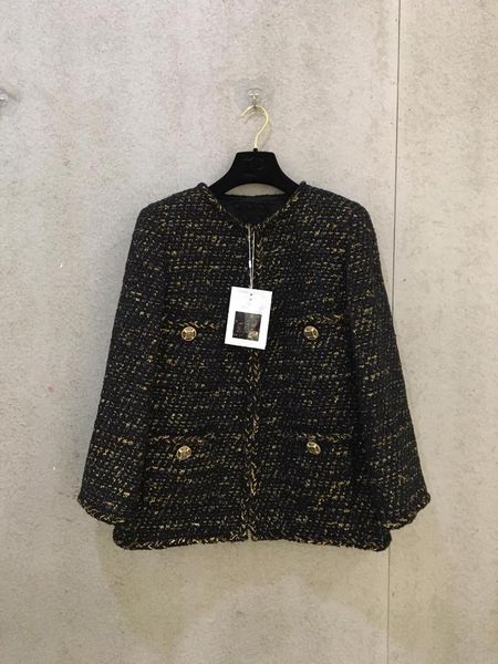 

2019 winner new women tweed wool jacket coat rmsx 7.15, Black;brown