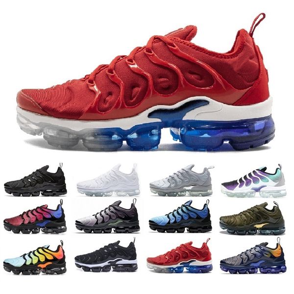 

2019 tn plus мужская одежда дизайнеры кроссовки повседневная обувь серебристый тройной черный черный холодный серый гипер фиолетовый виногра, Black