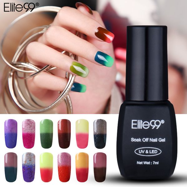 

elite99 7ml gel nail polish mood temperature color changing uv led lamp gel varnish nail art decorations chamelon manicure, Red;pink