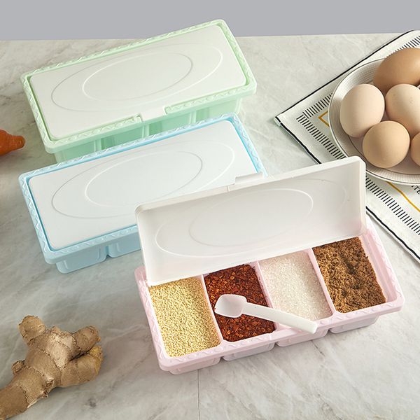 

4 сетки приправа коробка с крышкой для приготовления пищи на кухне supplies