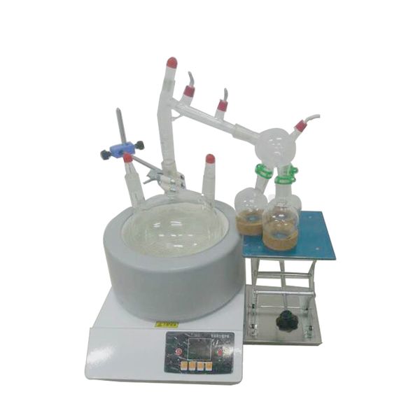

2l hort path di tillation y tem laboratory gla ware vacuum gla with intelligent magnetic tirring intelligent temperature control elect