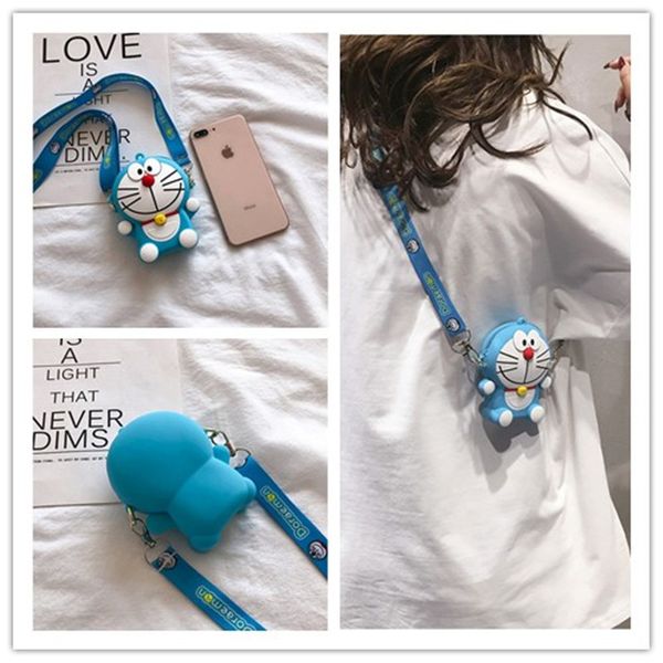 

милый мультфильм doraemon женская сумка японский стиль сумки на ремне новая мода crossbody сумка adorkable портативные сумки портмоне