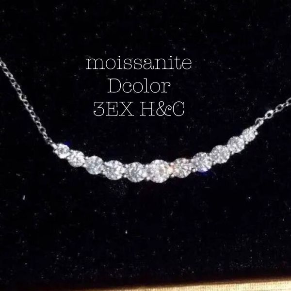 

customize 18k yellow gold moissanite necklace, Silver