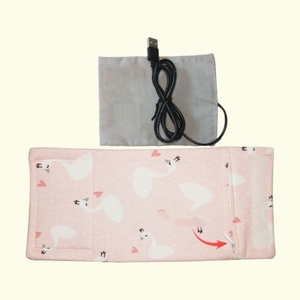 

baby bottle insulation cover usb portable thick warm universal cap cartoon printing constant temperature heating case
