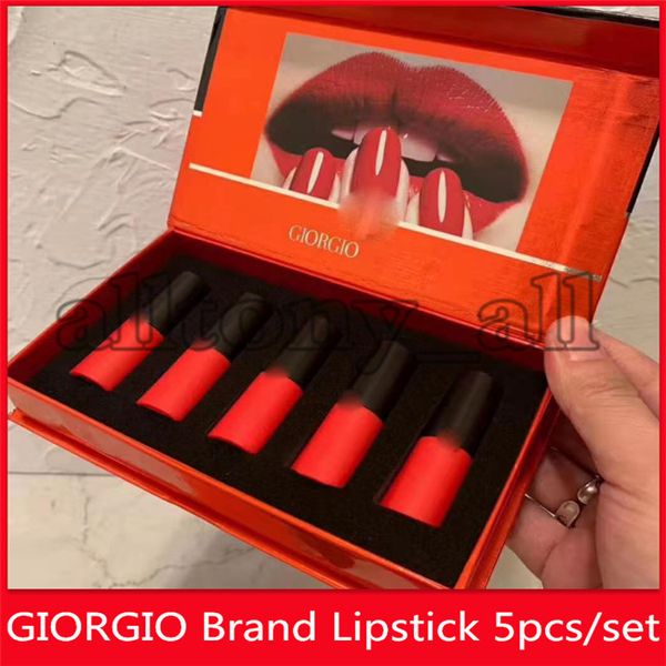 

Famou giorgio brand lip make up lip tick 5 in 1 co metic et matte lip tick with high quality