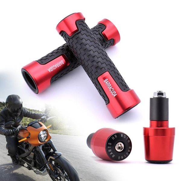 

barracuda motorcycle 7/8" rubber handlebar grips bar ends caps for r1200s r1200st r1150rt f650cs r1100s r1150r s1000rr