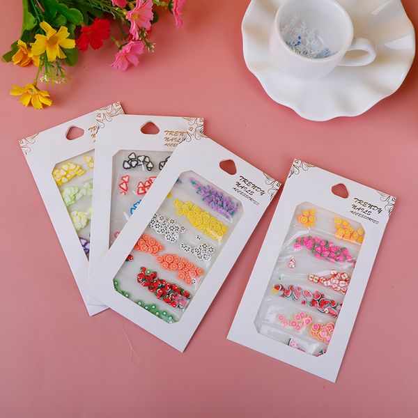 

1bag soft pottery fruit slices filler for nails art tips slime fruit for supplies decoration kids lizun diy slime accessories, Silver;gold