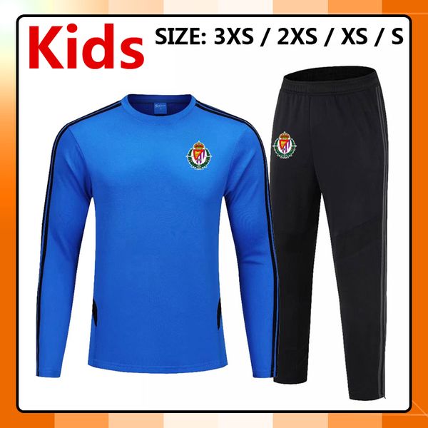

2019 2020 real valladolid kids soccer training sportswear sets kits, 19 20 real valladolid child football training tracksuit running sets, Black;blue