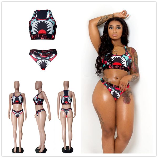 

designer swimsuit ethika boxers women 2 piece ethika set ethika women traje de baño bikinis designer swimwear maillot de bain designer k112a, White;black