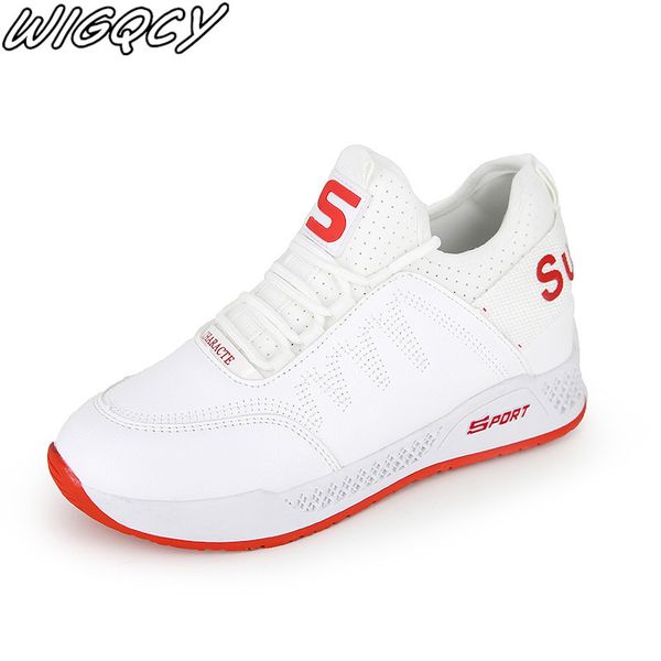 

2019 new women's spring single shoes solid color round toe light breathable women's shoes lace-up flat zapatillas mujer, Black