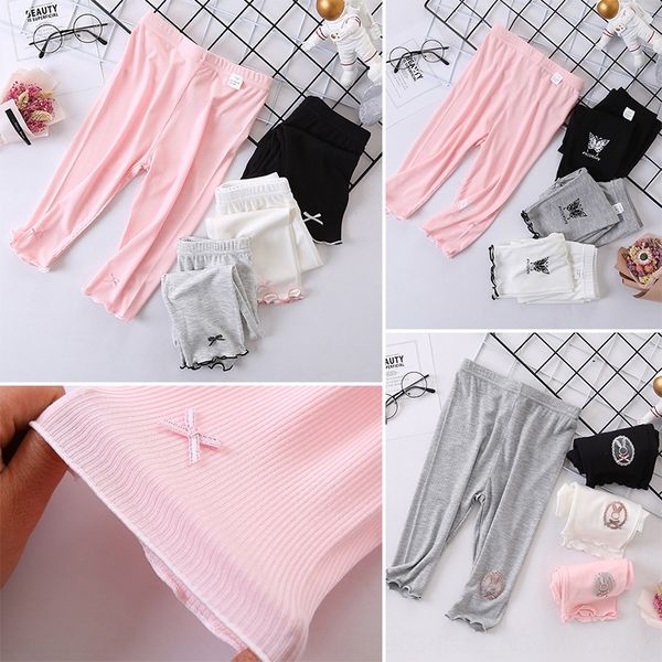 

girls leggings 2020 baby stretch slim flying edge capri thin for girls tight pants tight pants, Blue