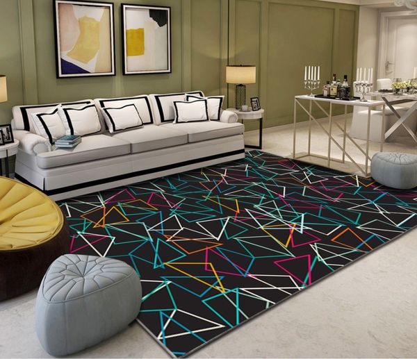 

customized any size floor wallpaper simple abstract geometry living room bedroom bathroom floor mural pvc self-adhesive wallpaper de parede