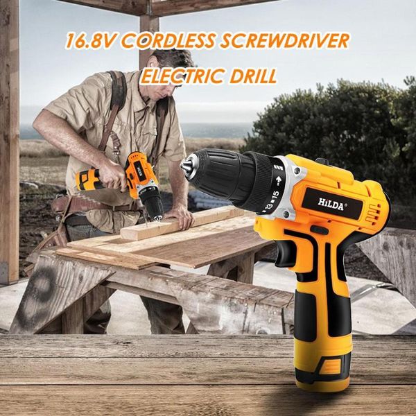 

16.8v 340w cordless electric screwdriver mini hand power drill w/light