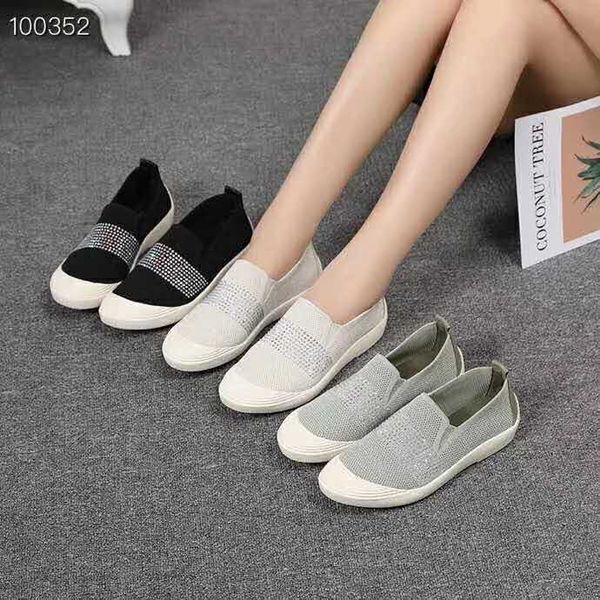 

upgraded soft bottom flying woven rhinestone wool shoes, pigskin cushion, soft and comfortable12, Black