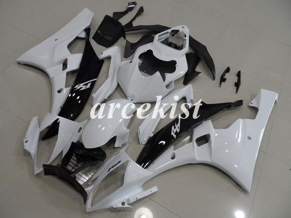 

new abs injection mold motorcycle fairings kit fit for yamaha yzf-r6 2006 2007 06 07 r6 white black