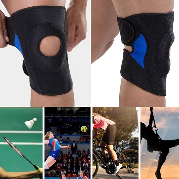 

joint knee pads spring breathable non-slip power lift joint support knee pads sport running basket elbow, Black;gray