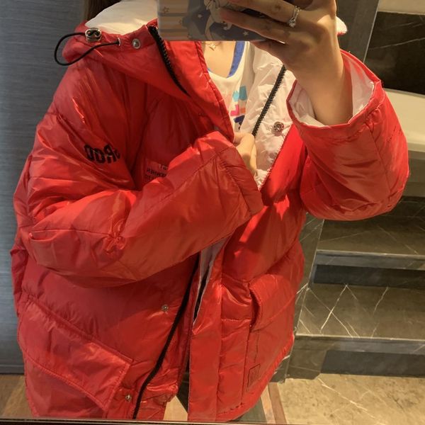 

winter coat women 2020 new loose down parka 90%white duck down jackets thick warm hooded female waterproof coat snow outerwear, Black