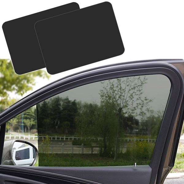 

2pcs pvc black car side window sunshades sticker sunscreen film cover for lada peuteot ect