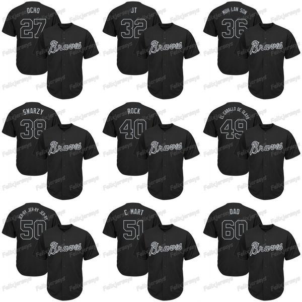 

2019 Players Weekend Austin Riley Josh Tomlin Mark Melancon Swarzak Julio Teheran Chris Martin Sal Fasano Nickname Jersey