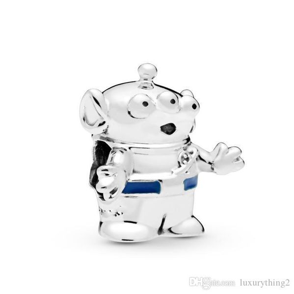 

925 sterling silver beads disny, toy alien charm fits european pandora style jewelry bracelets & necklace 798045en82, Bronze;silver