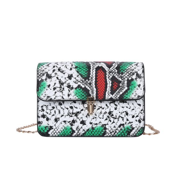 

snake fashion brand women bag alligator pu leather messenger bag designer chain shoulder crossbody women handbag bolso mujer