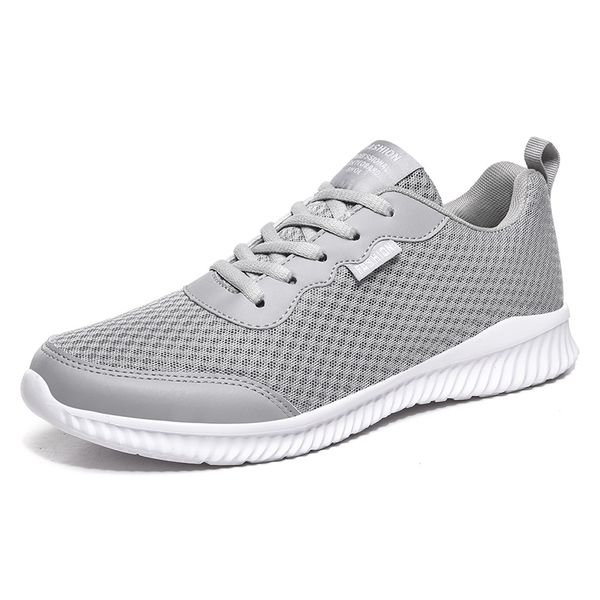 

mans light breathable lace-up sneakers mesh men sport shoes classic running shoes